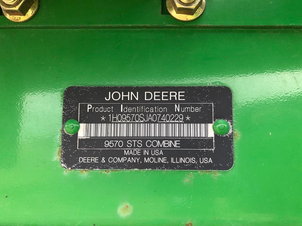 2011 John Deere 9570 STS 4wd combine