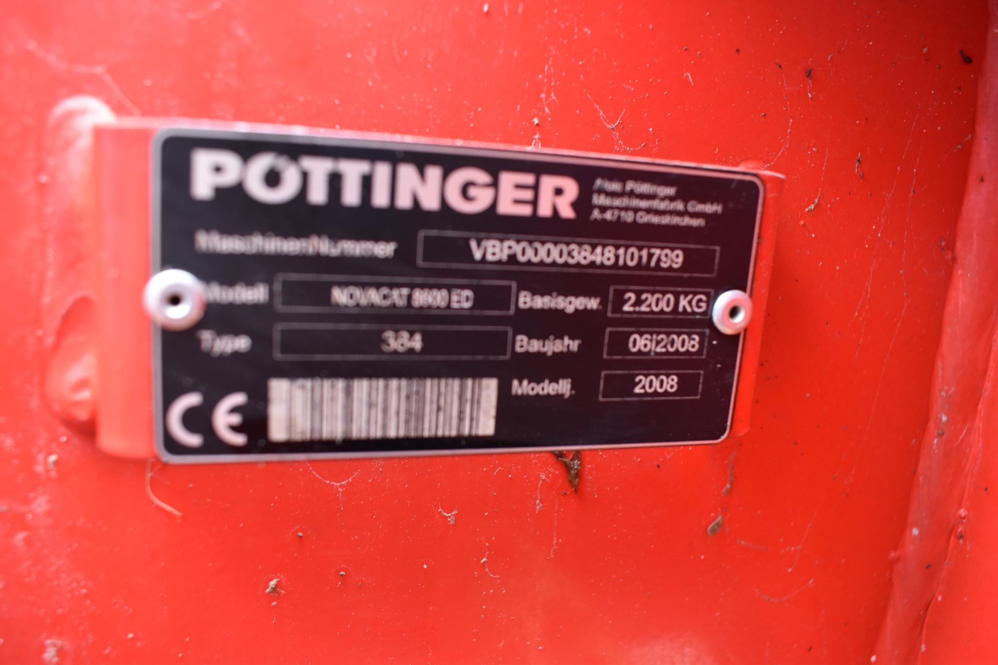 2008 Pottinger Novacat triple mount mower conditioner