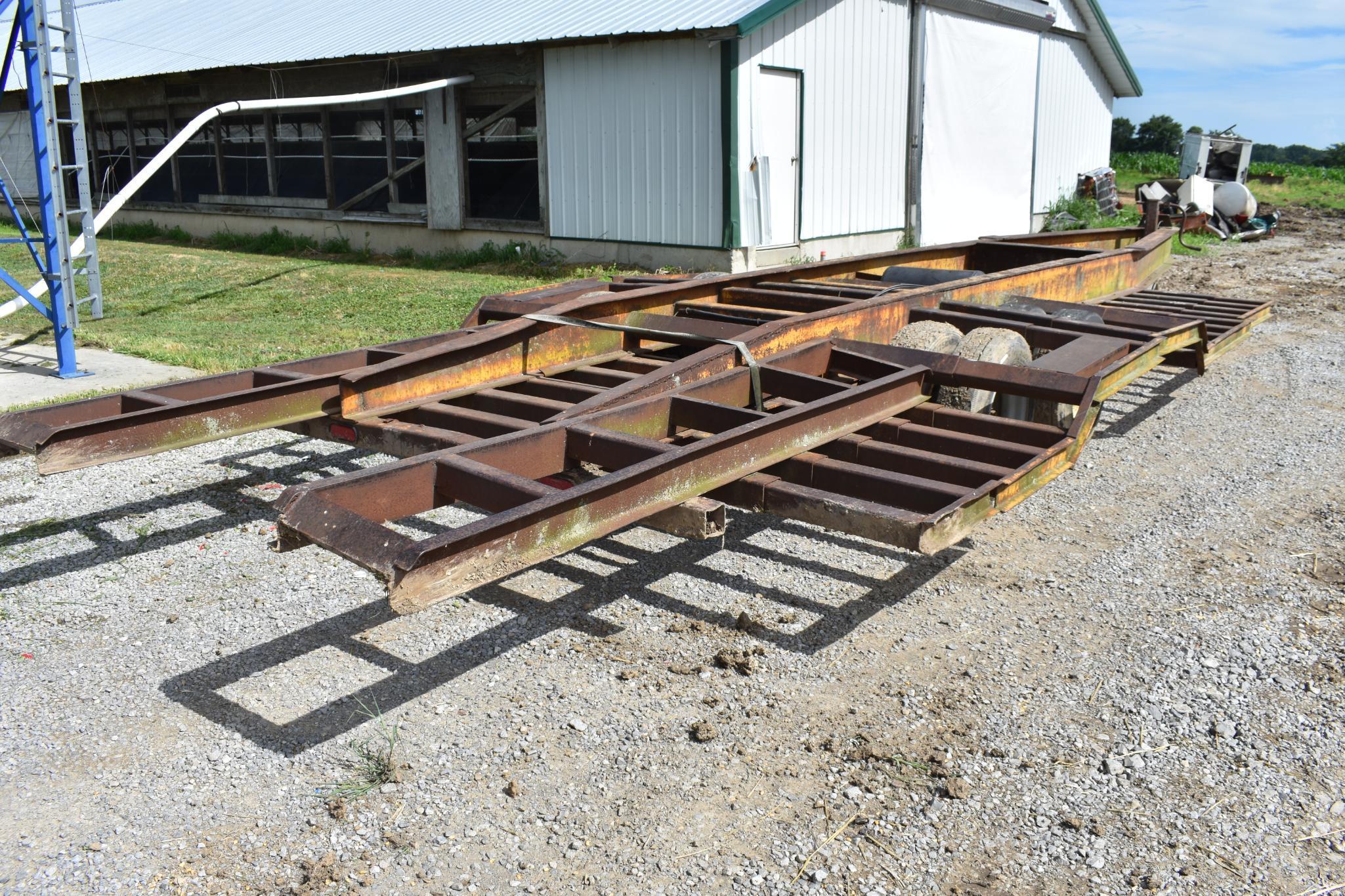 1980 Durchlotz 21' agriculture transport trailer