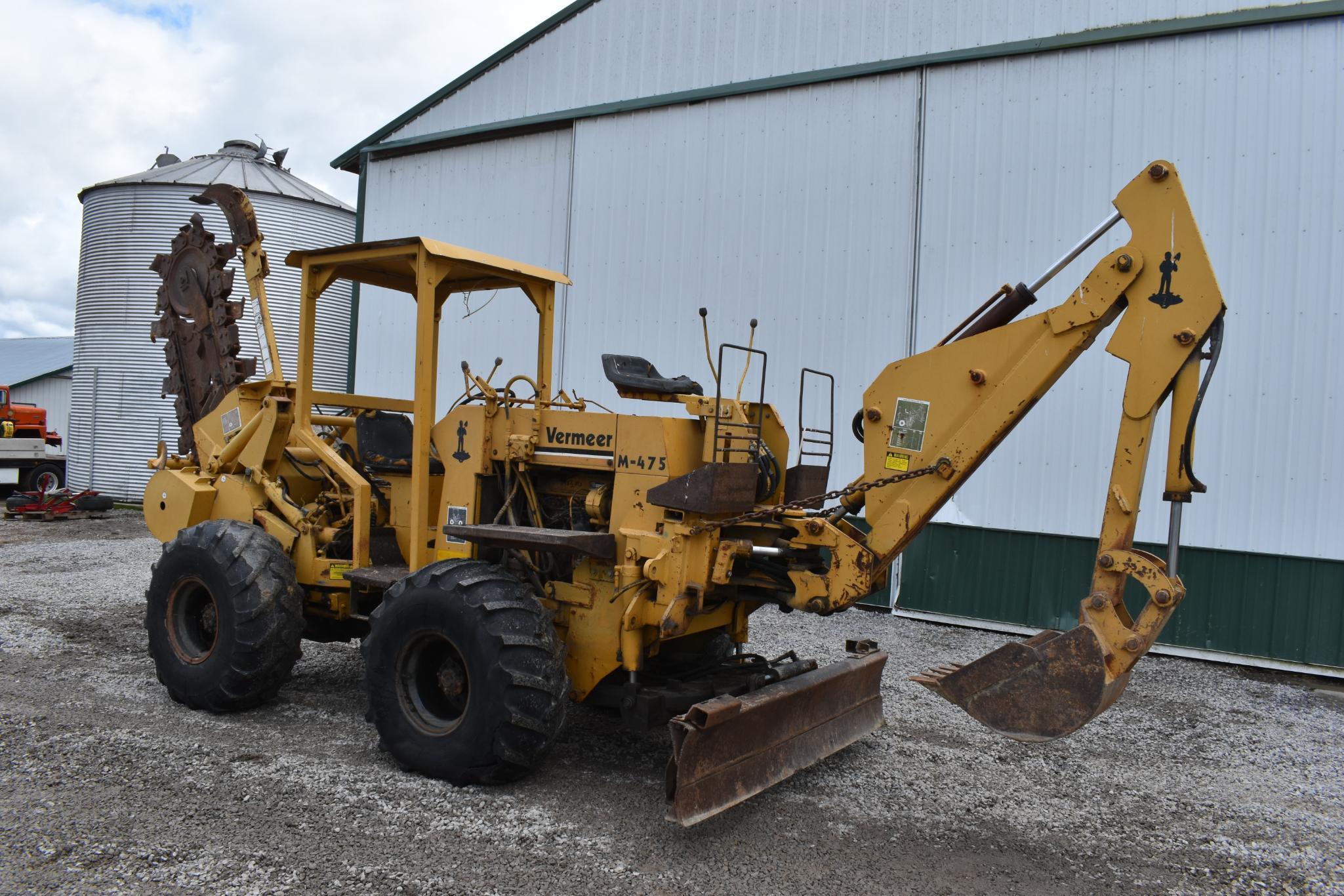 Vermeer M-475 4x4 trencher/backhoe