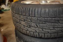 Set of (4) 5 spoke tires and rims