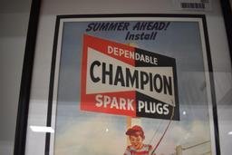 Champion Spark Plugs advertising piece