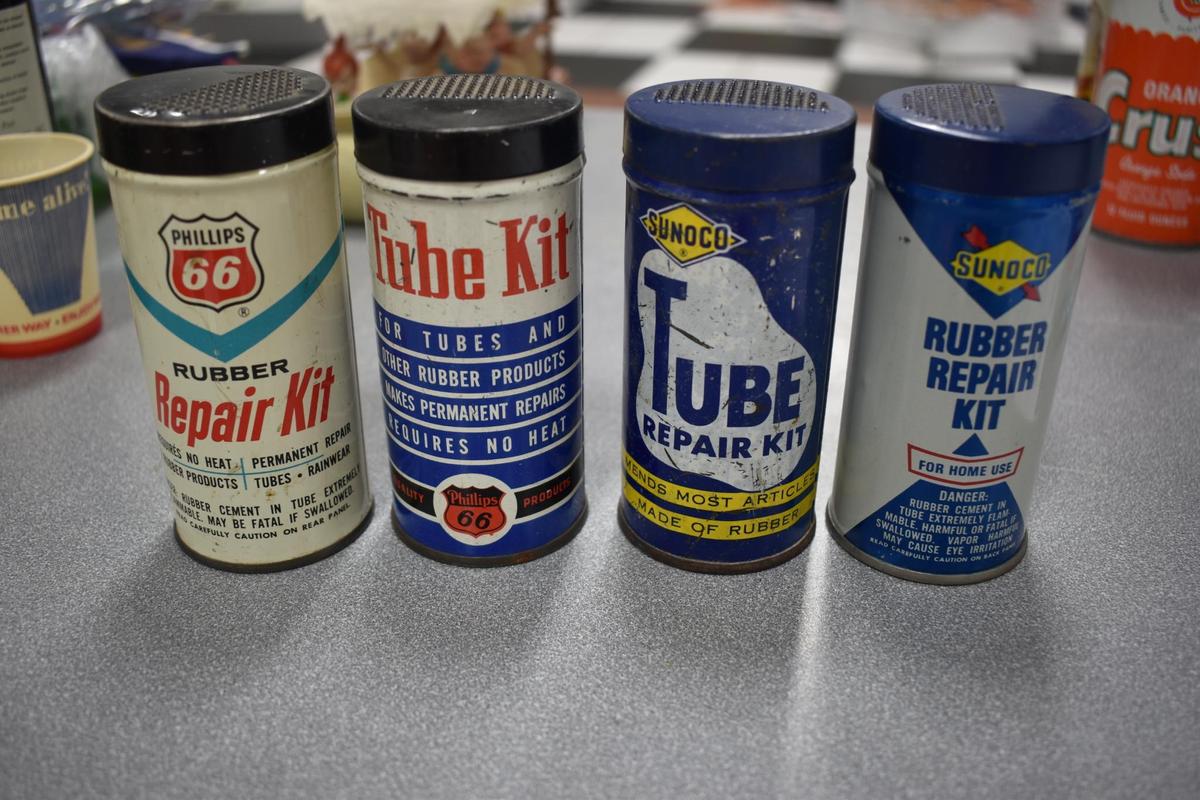 (4) tube repair tins