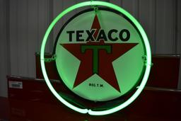 Texaco light-up neon sign