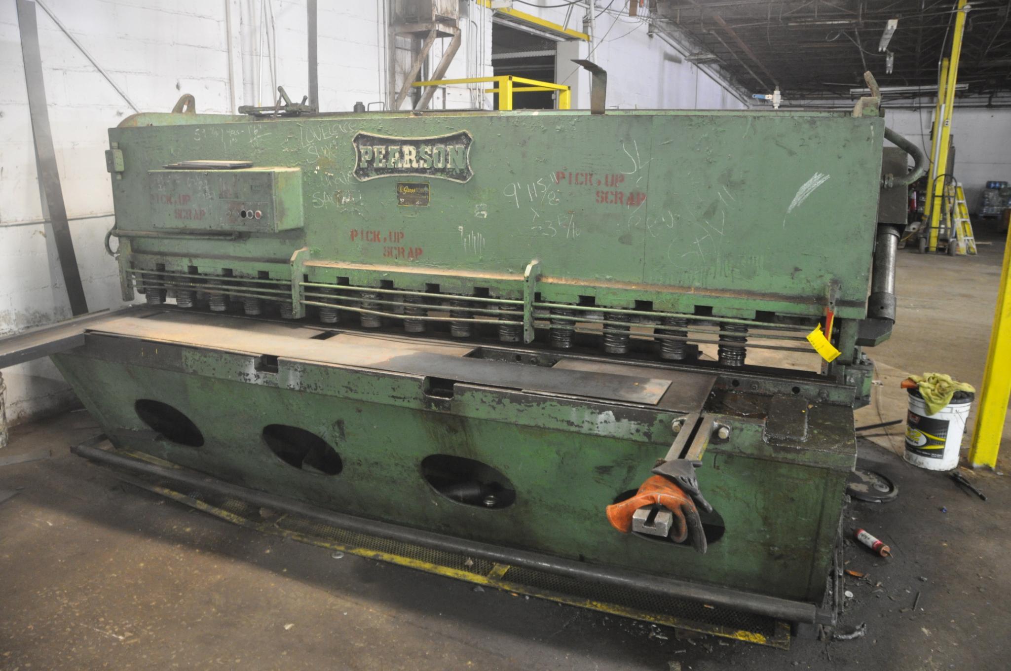 Pearson large industrial hyd. guillotine shear
