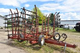 N. Wisconsin Mfg. 30' 9-bar spike-tooth harrow