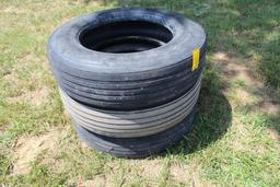 (3) 285-75R24.5 truck tires