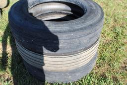 (3) 285-75R24.5 truck tires