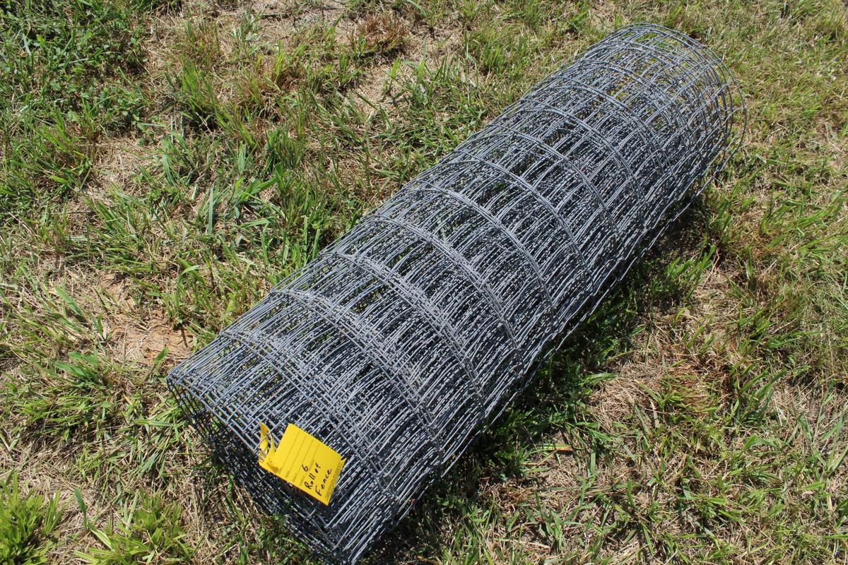 Roll of woven wire fence