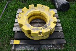 (2) JD 450 lbs. rear wheel weights