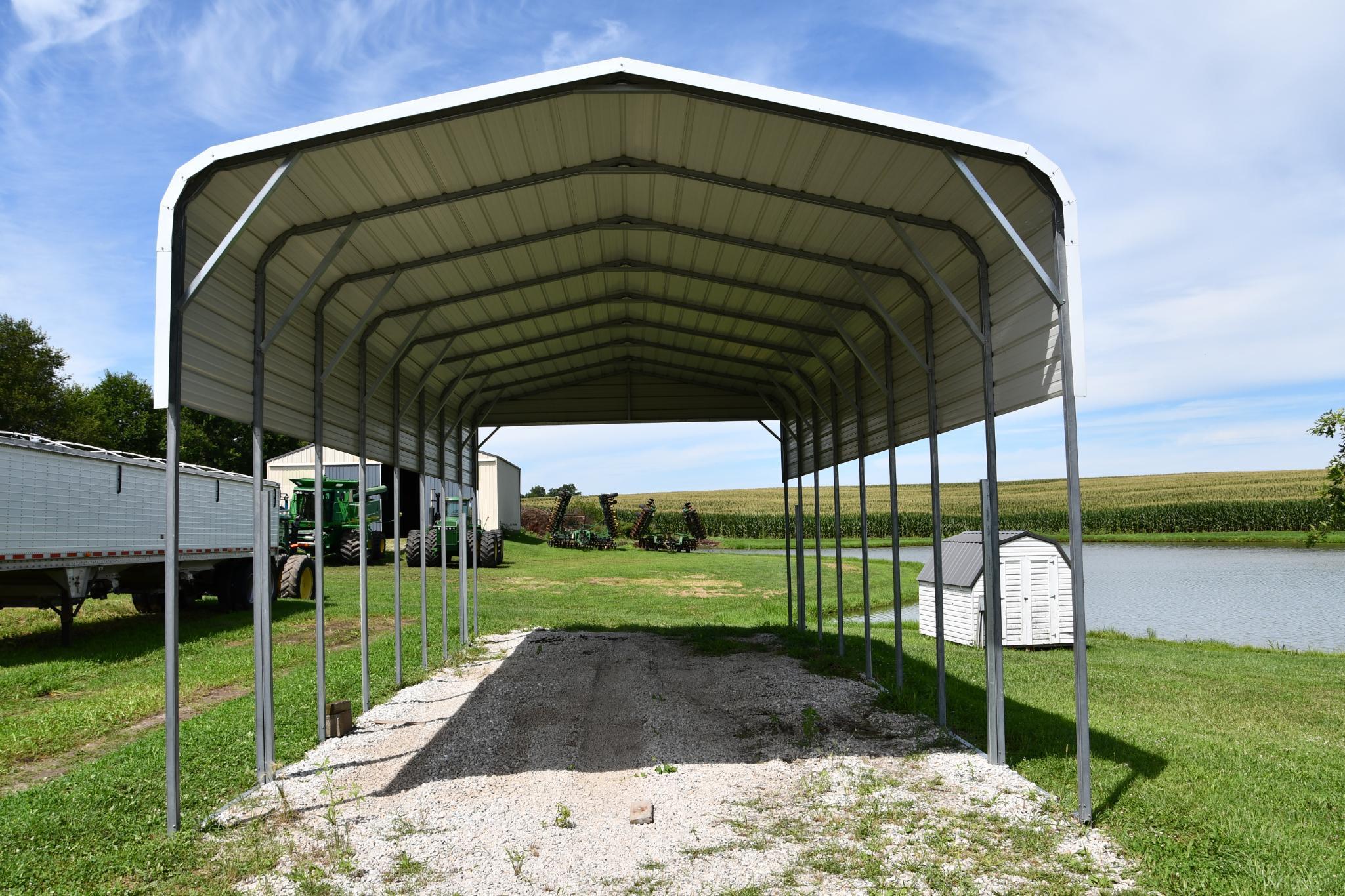 40' long x 18' wide x 12' tall metal carport