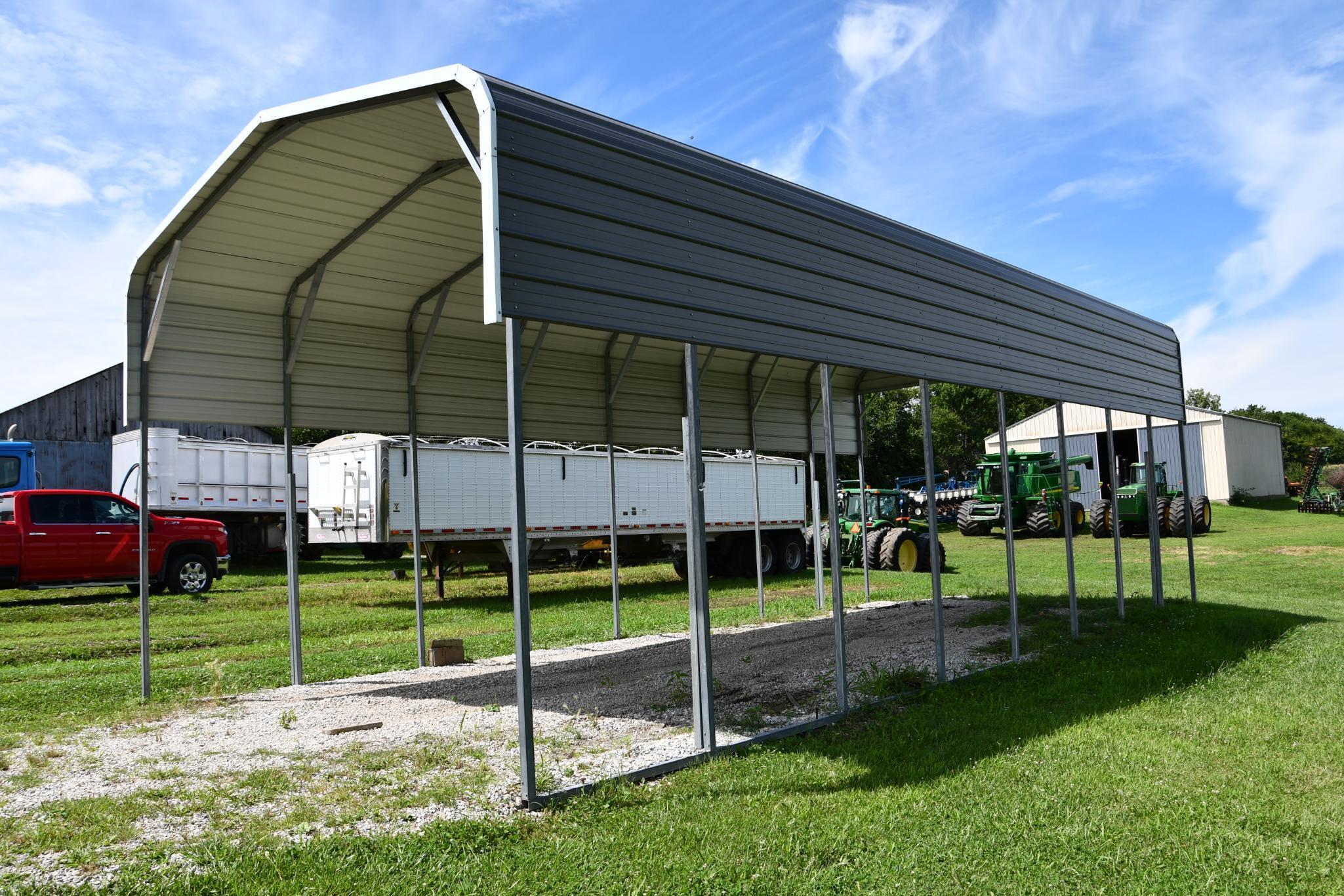 40' long x 18' wide x 12' tall metal carport