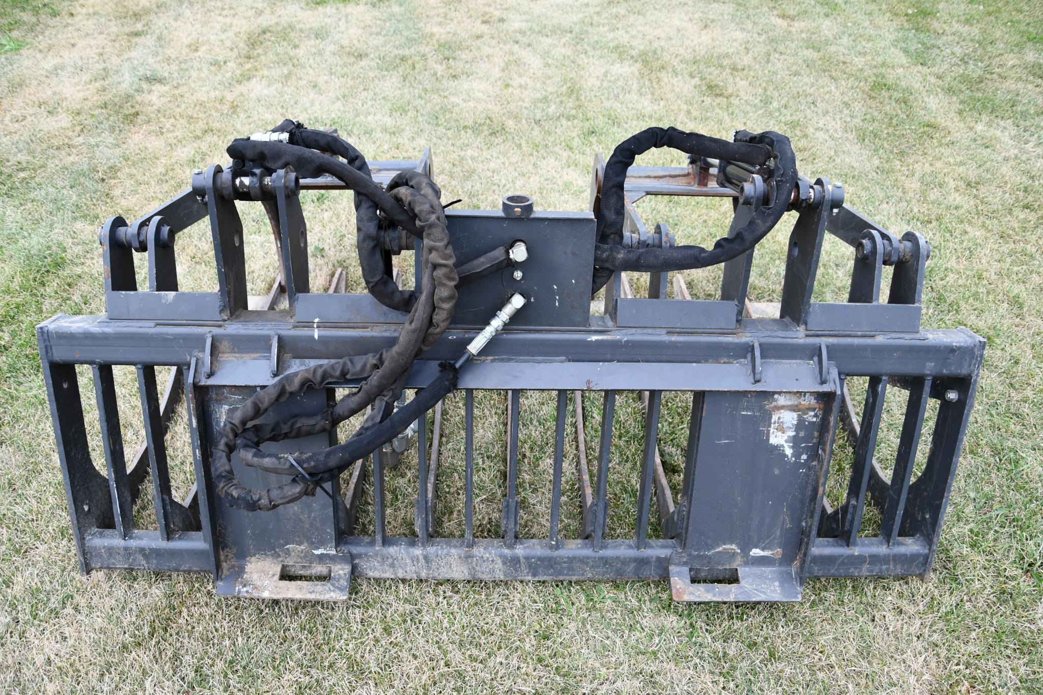 68" skid steer bucket w/ grapple forks