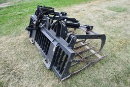 68" skid steer bucket w/ grapple forks