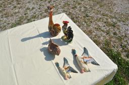 chicken and duck planters and figurines