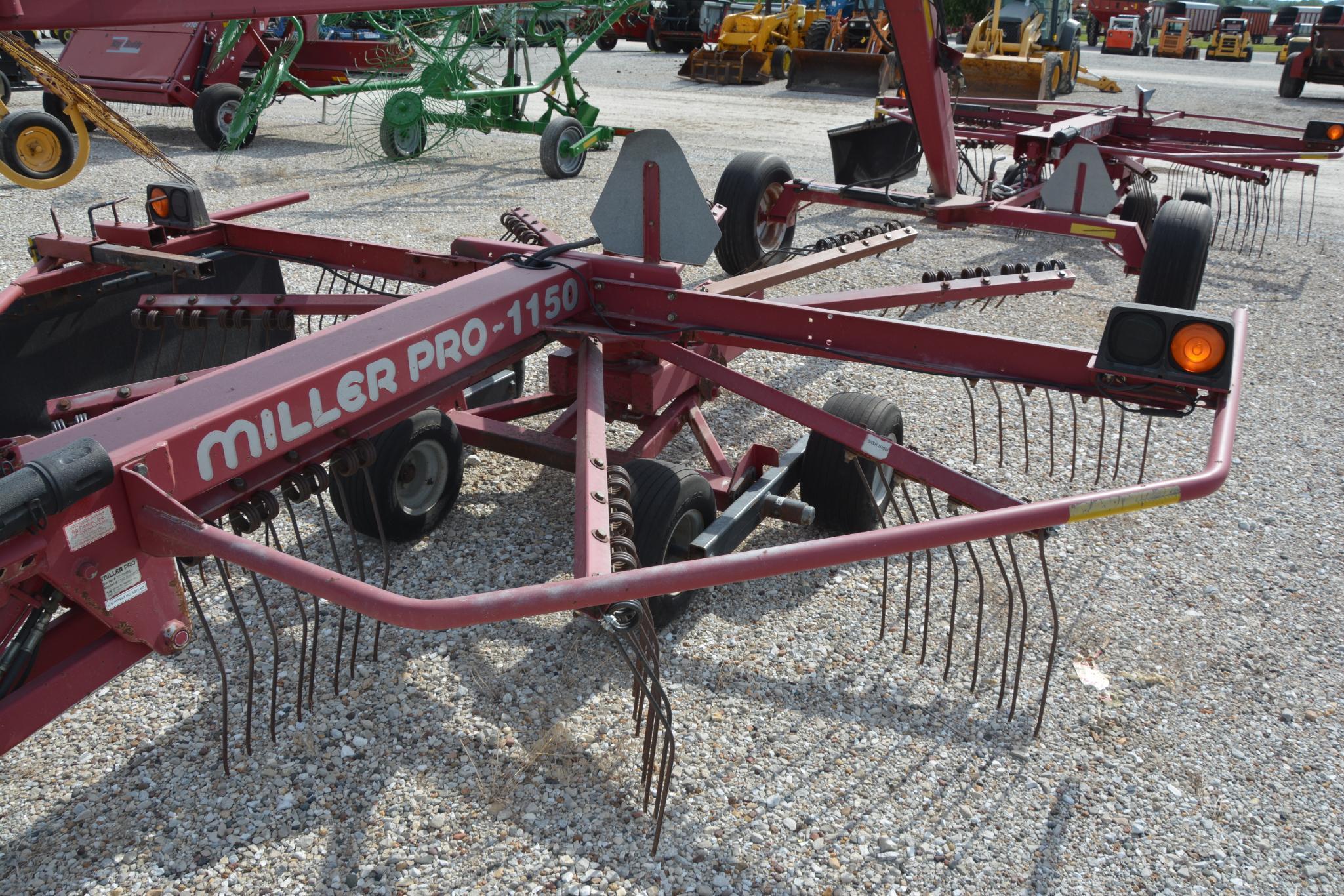 Miller Pro 1150 & Miller Pro 2250 tandem hitch hay tedder