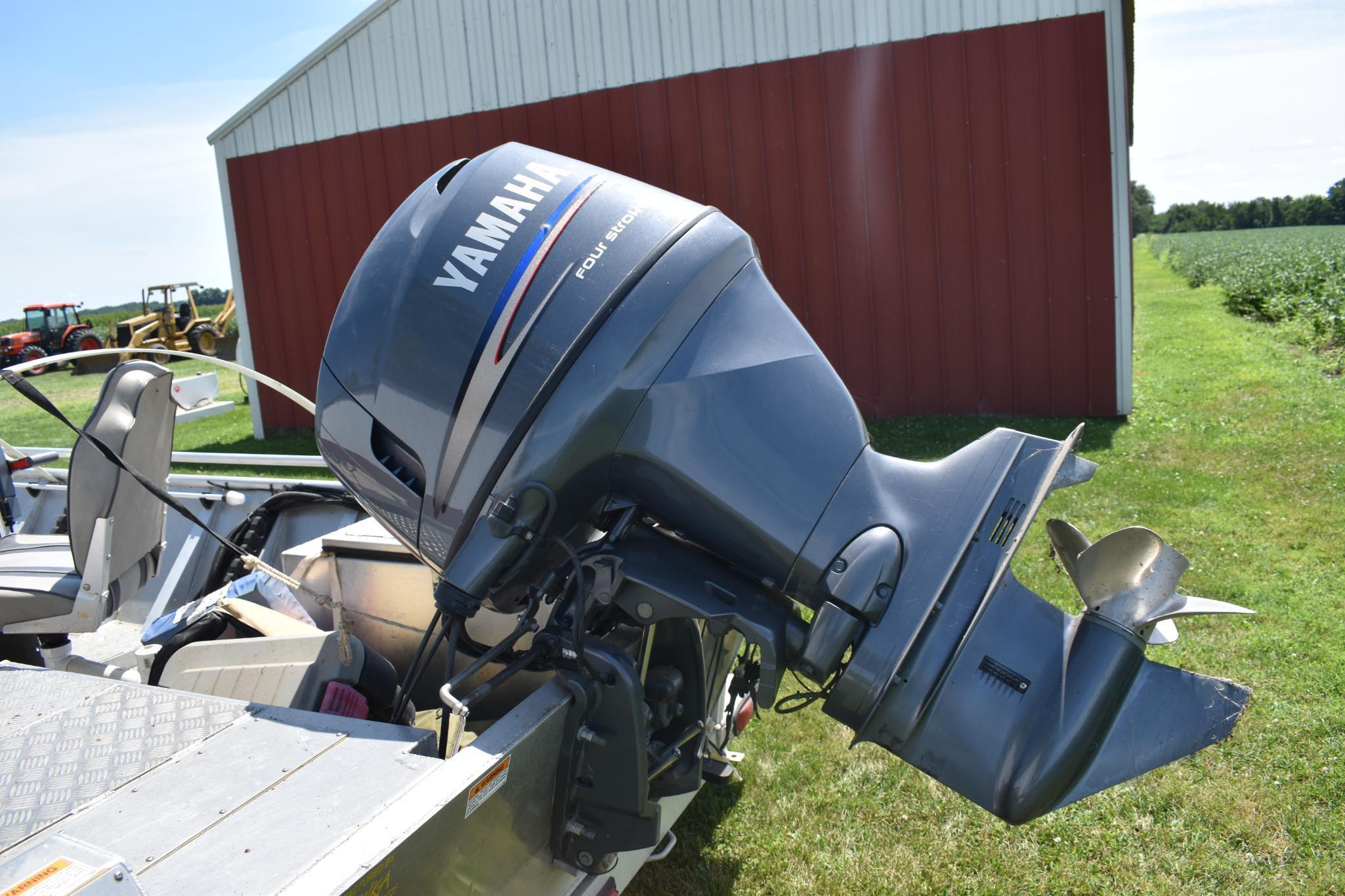 2002 Oquawka 20' aluminum fishing boat w/ trailer