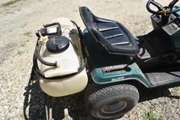 Binford riding lawn tractor w/ mounted rear sprayer