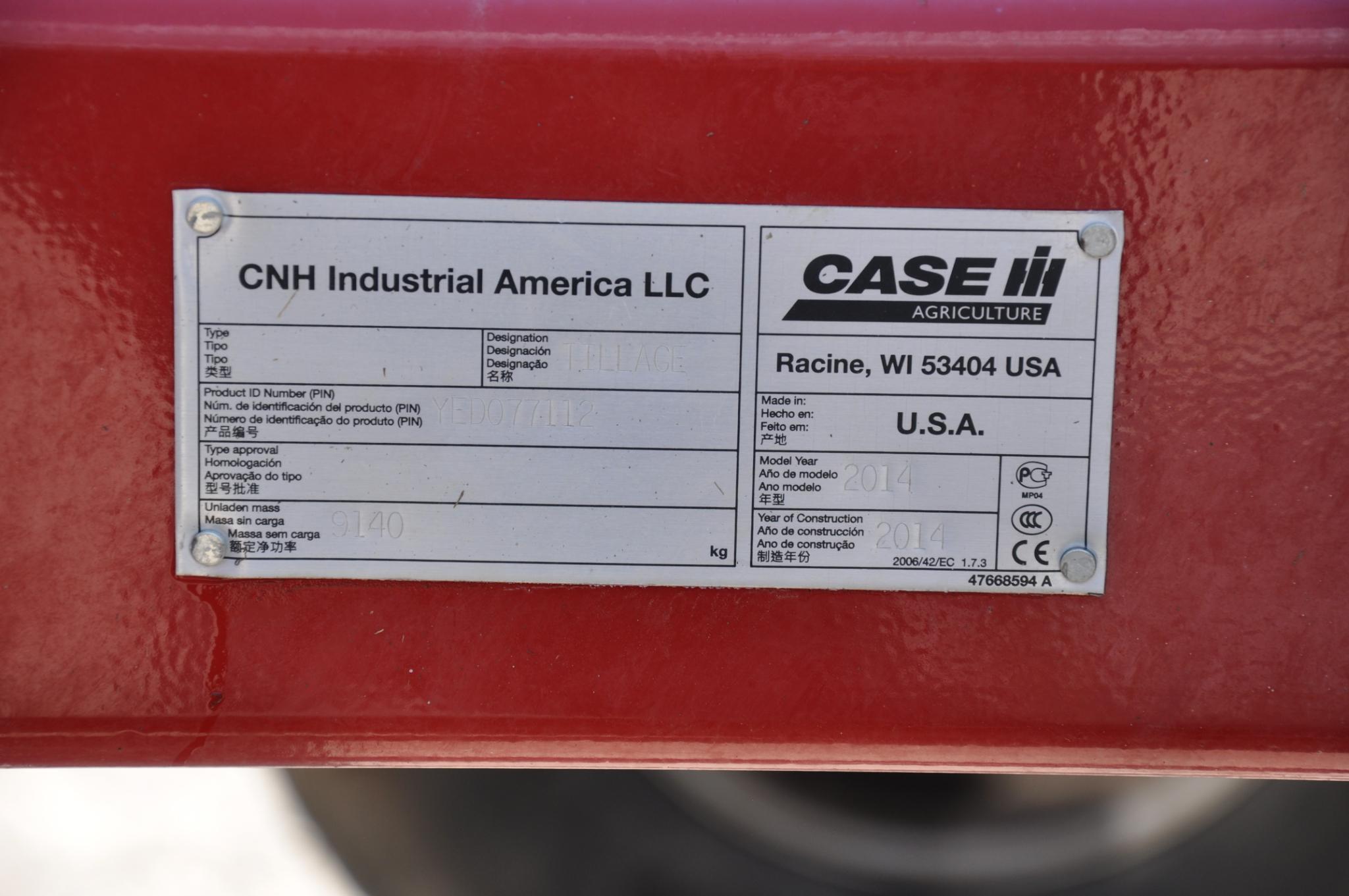 2014 Case-IH 875 7-shank 14' disc-ripper