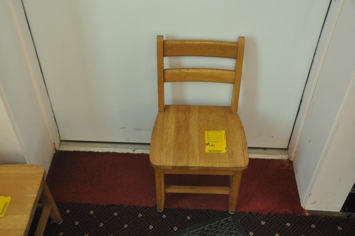 Wooden Child's Sunday School Chair