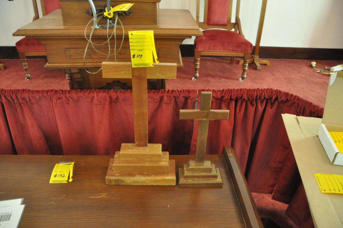 [2] wooden crosses