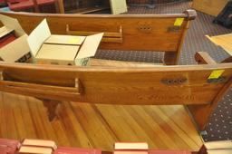 18' Curved Oak Church Pew