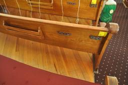 9' Curved Oak Church Pew