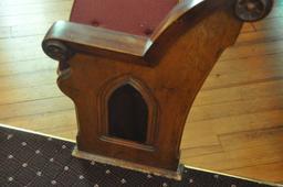 10' Curved Oak Church Pew