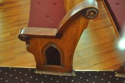 11' Curved Oak Church Pew