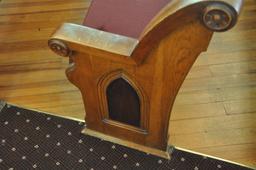 14' Curved Oak Church Pew