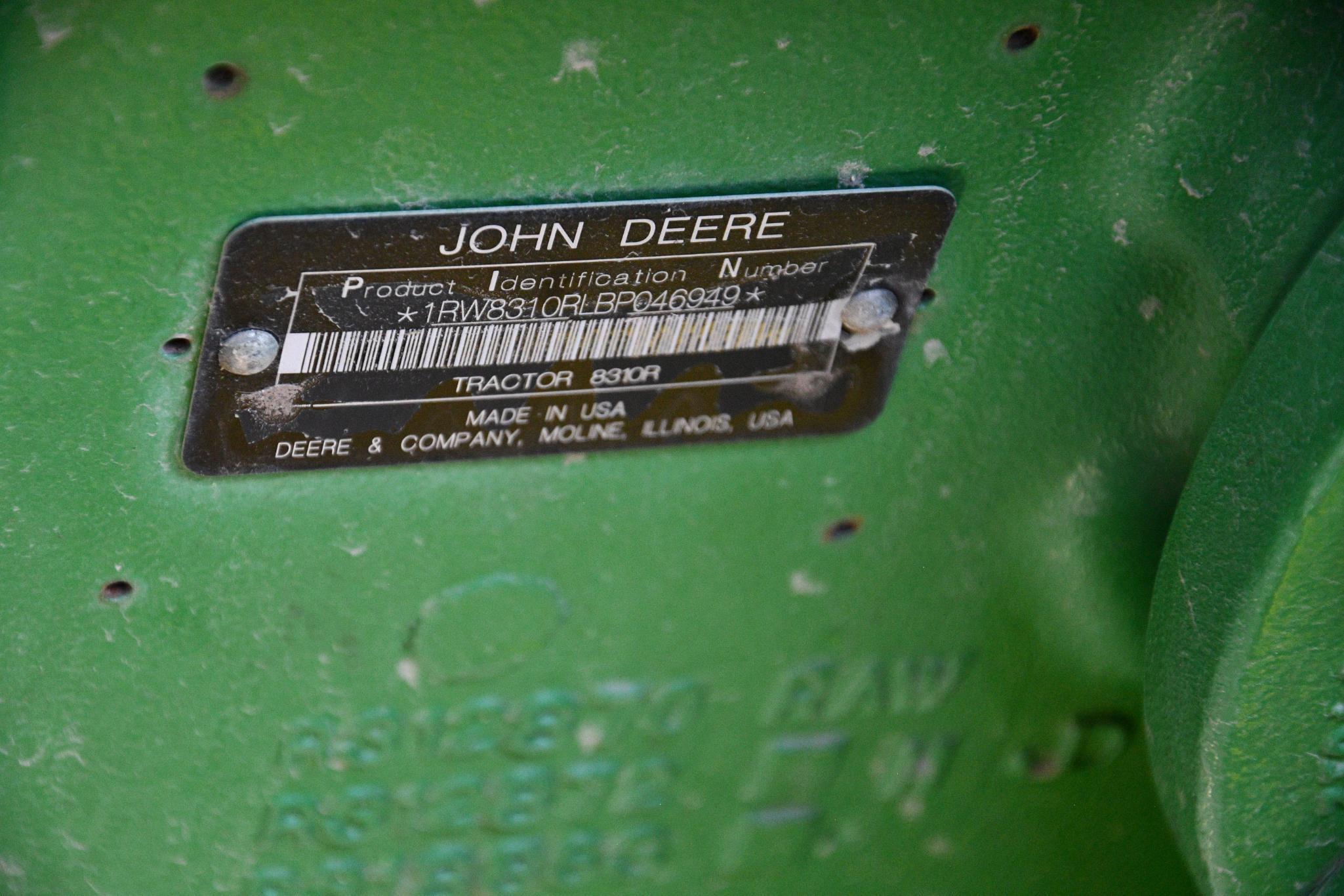 2011 John Deere 8310R MFWD tractor