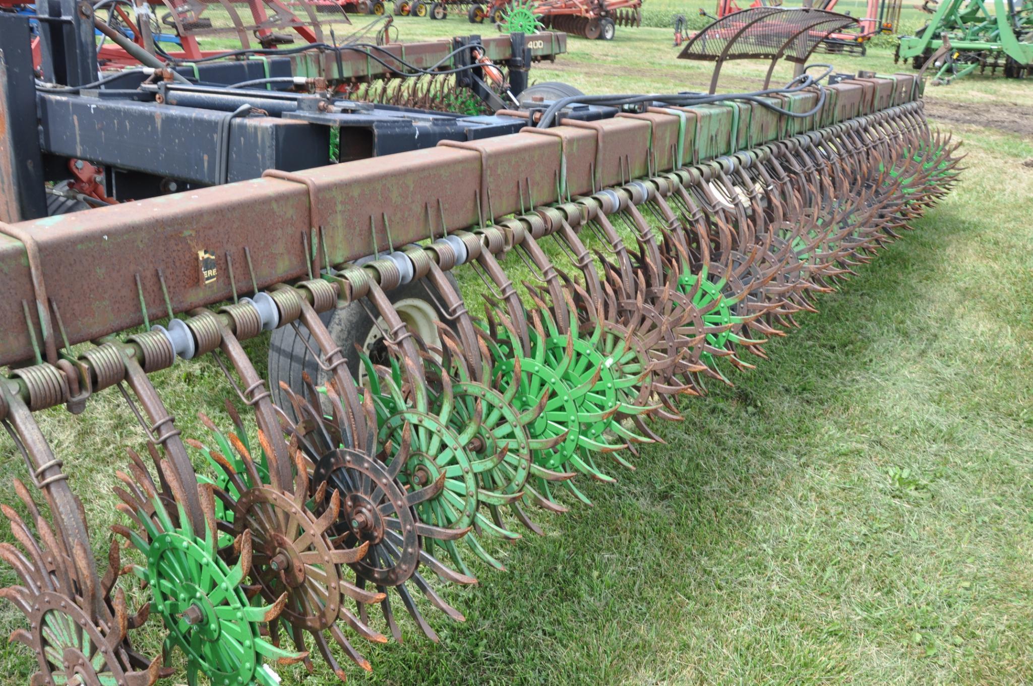 (2) John Deere 400 20' rotary hoes on Progressive toolbar