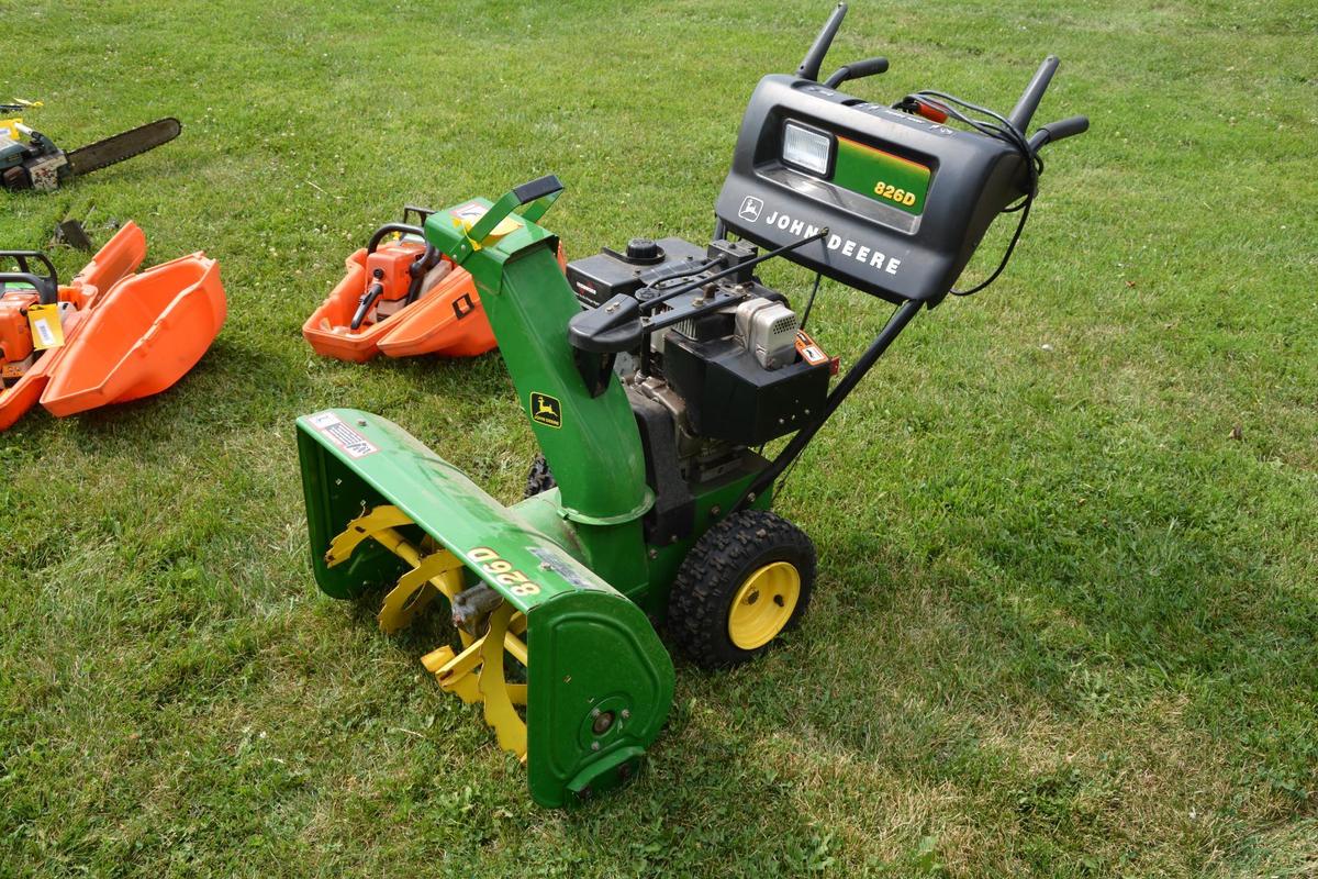 John Deere 826D 26" snow blower