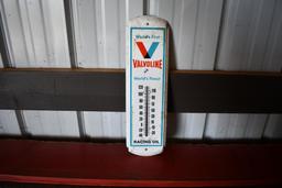 Valvoline World's First World's Finest Racing Oil tin thermometer