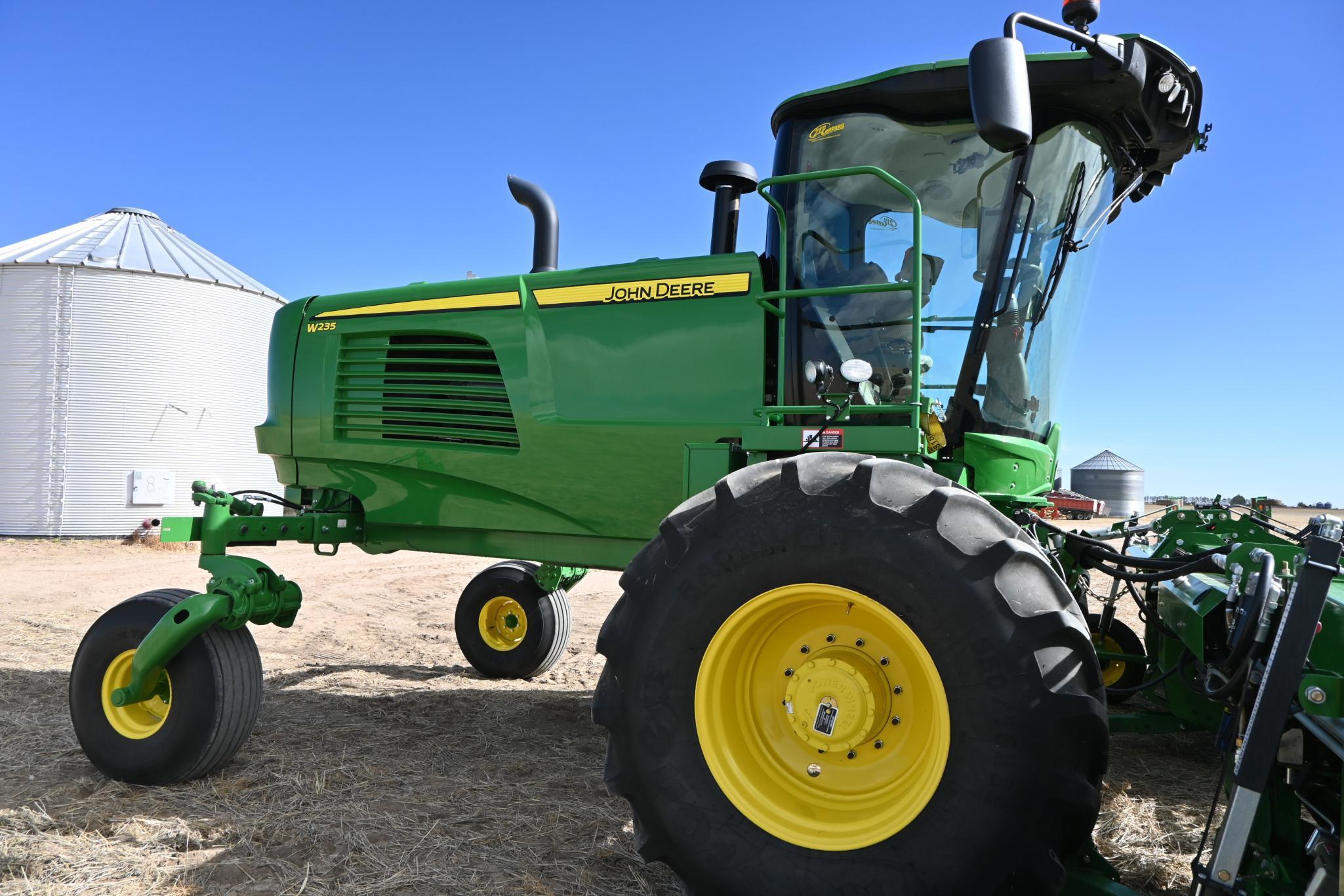 2019 John Deere W235 self-propelled windrower