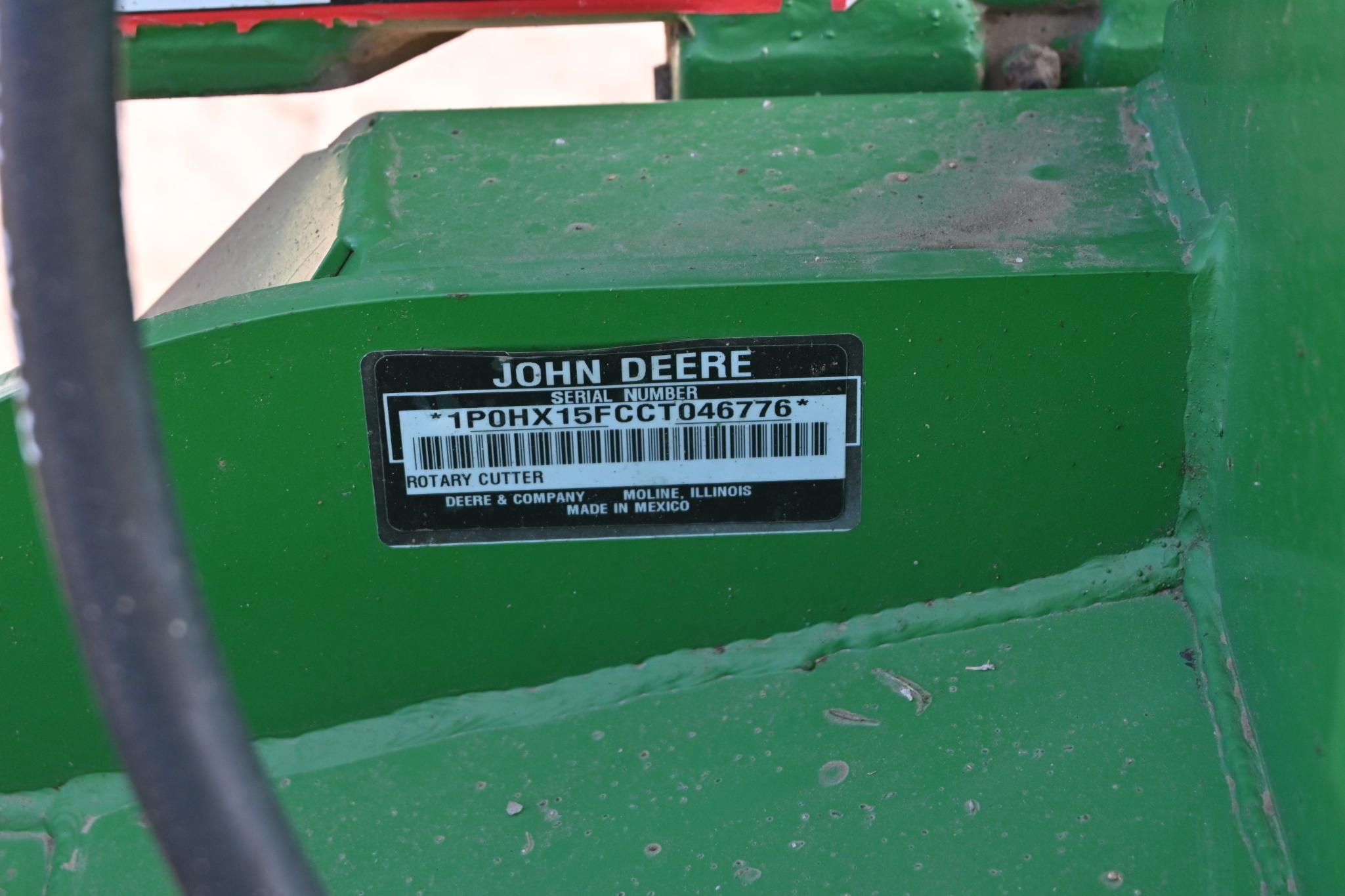 John Deere HX15 15' batwing mower