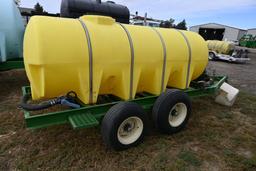 Schaben 1000-gallon poly liquid tender on tandem axle trailer