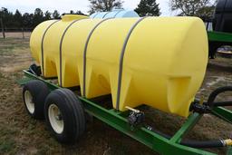 Schaben 1000-gallon poly liquid tender on tandem axle trailer