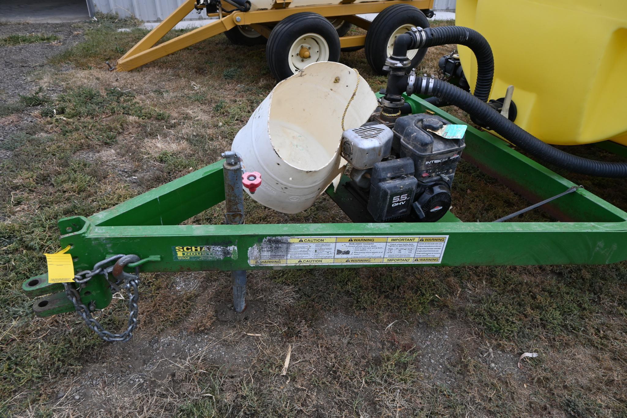 Schaben 1000-gallon poly liquid tender on tandem axle trailer