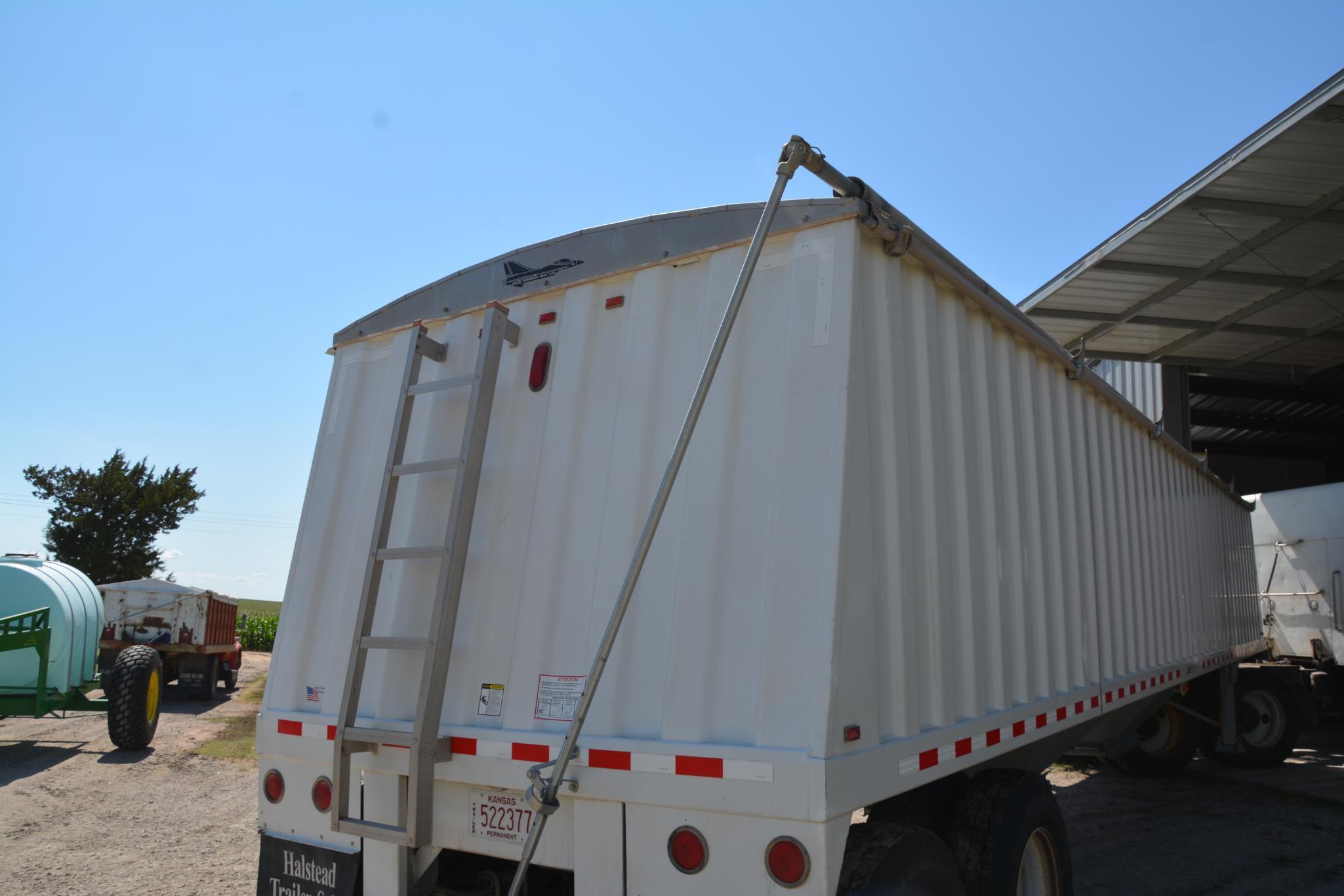 2005 Jet 38' steel hopper bottom grain trailer