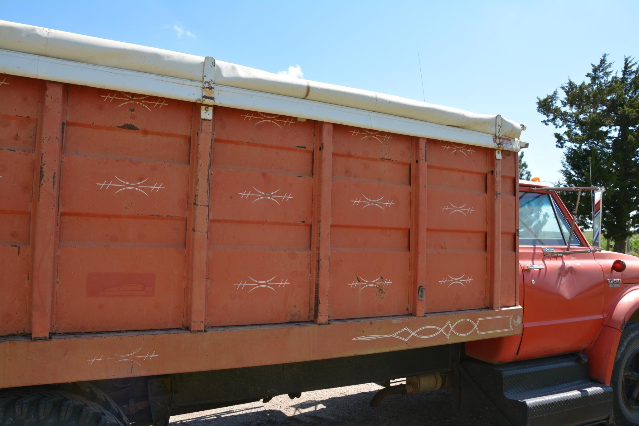 1970 Chevrolet C50 single axle grain truck