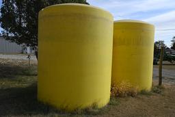 (2) 3,000 gal. poly tanks