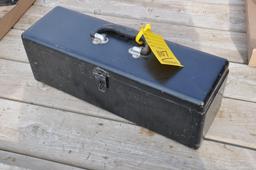 John Deere tractor toolbox w/ tray and bracket