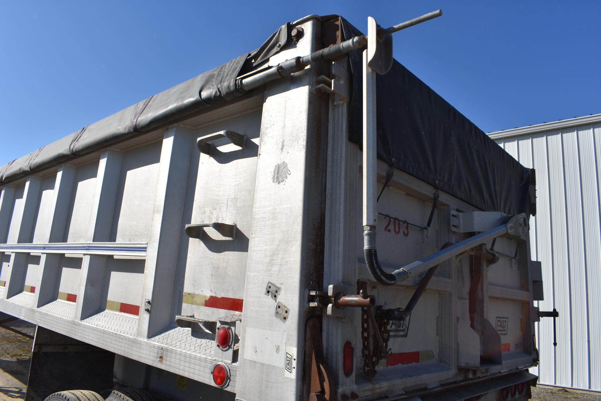 1993 East 40' aluminum frameless dump trailer