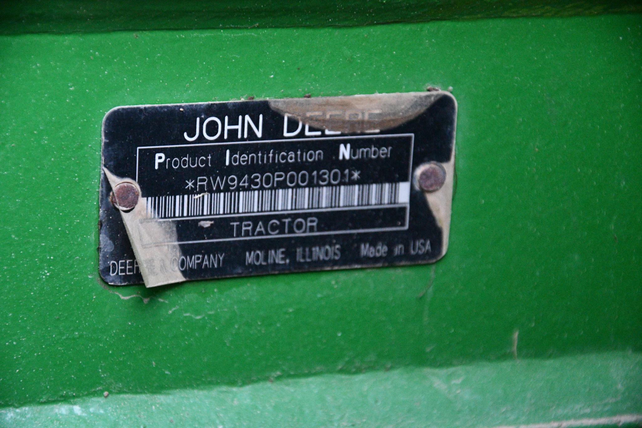 2007 John Deere 9430 4wd tractor