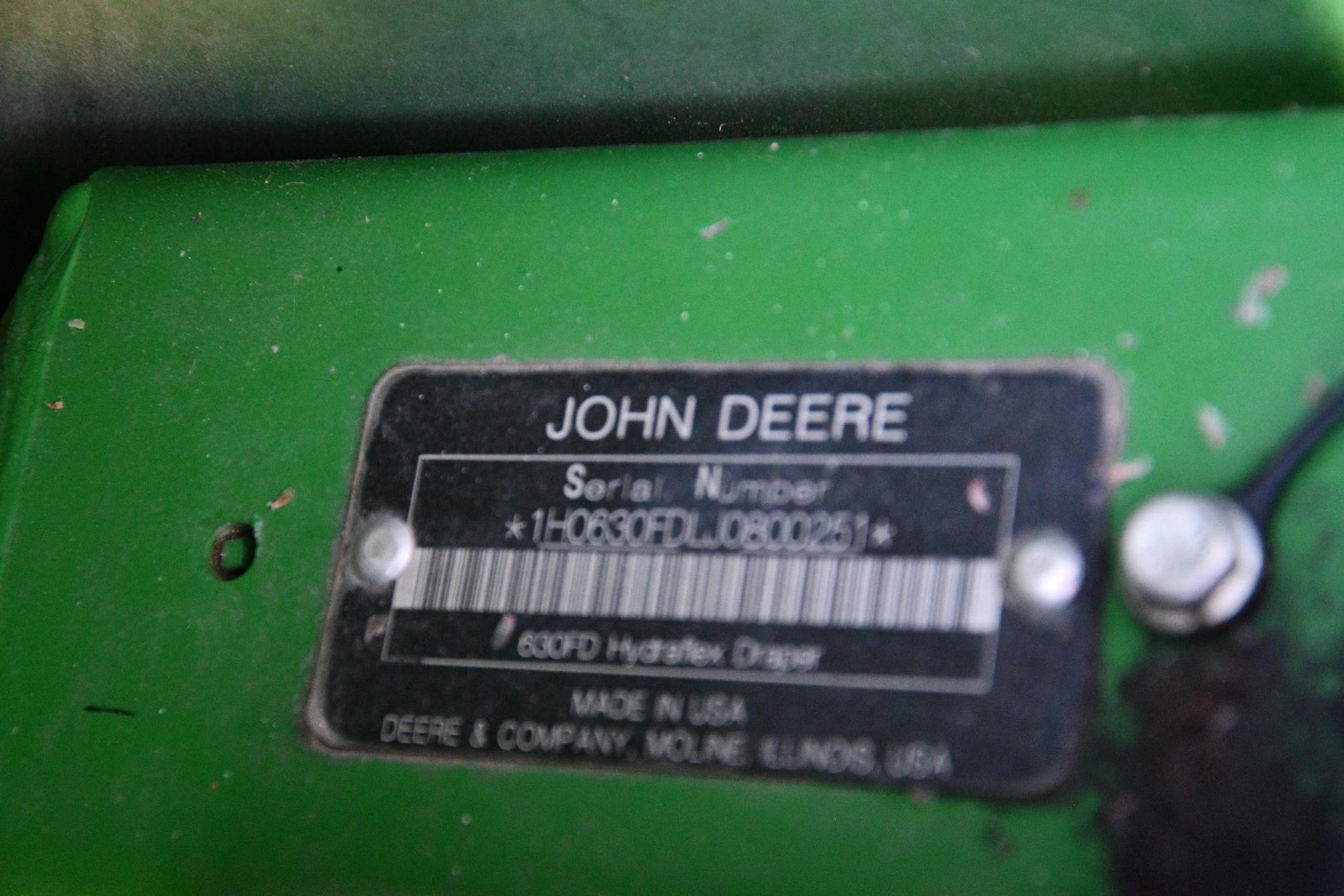2018 John Deere 630FD 30' HydraFlex draper head