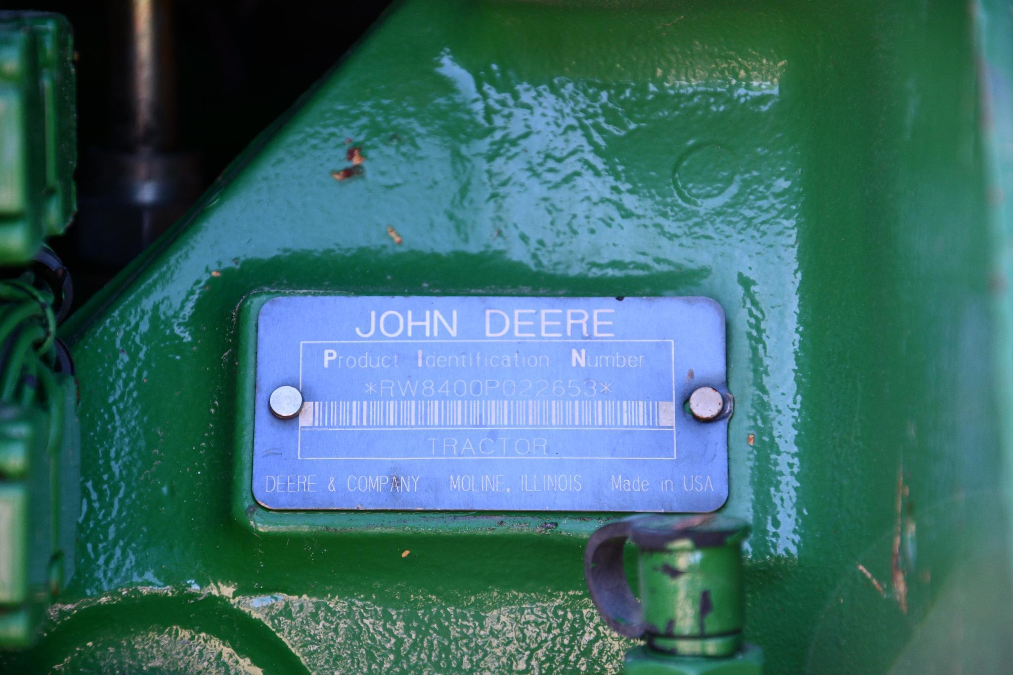 1998 John Deere 8400 MFWD tractor