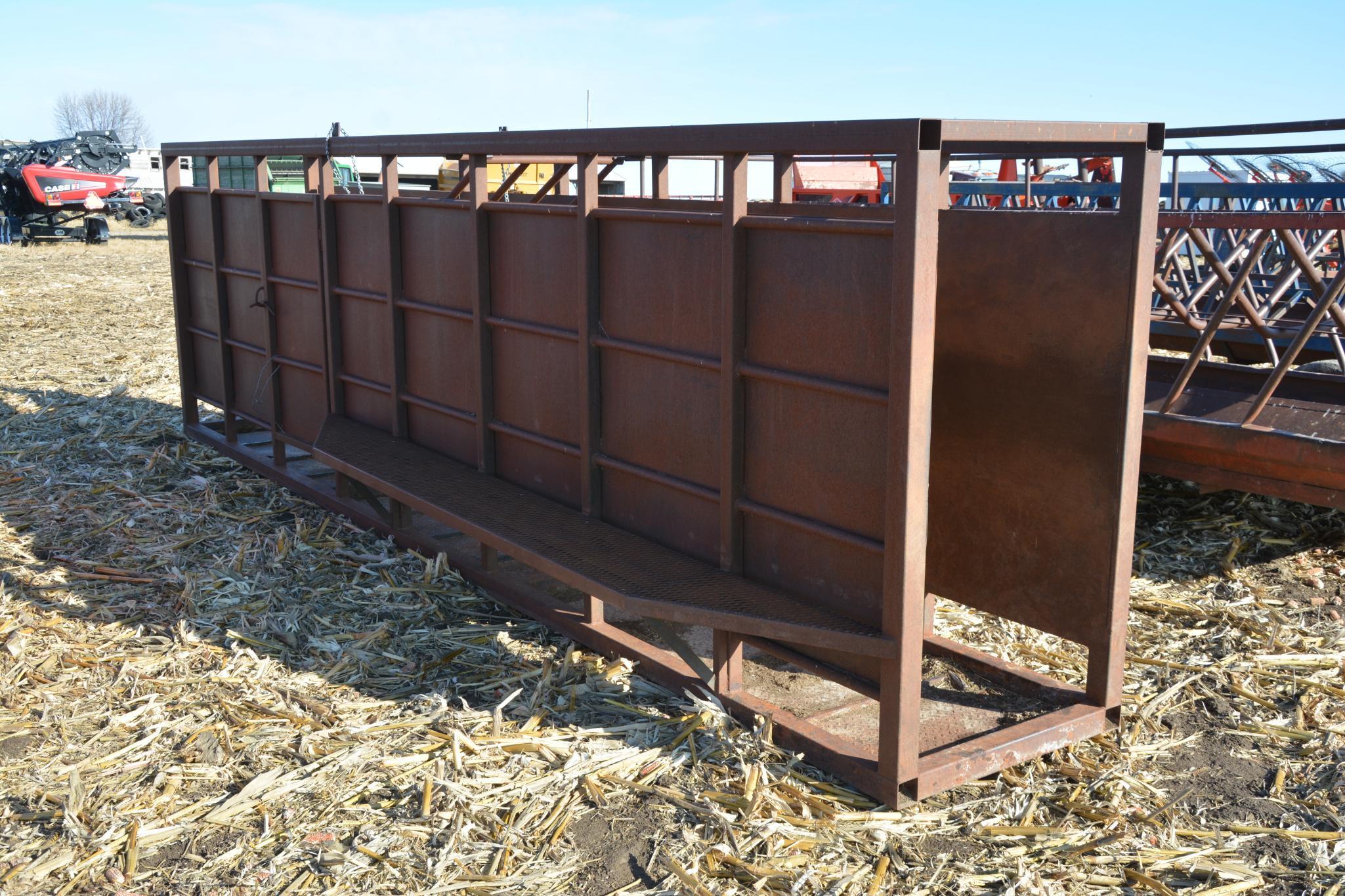 20' Custom made cattle working alley way