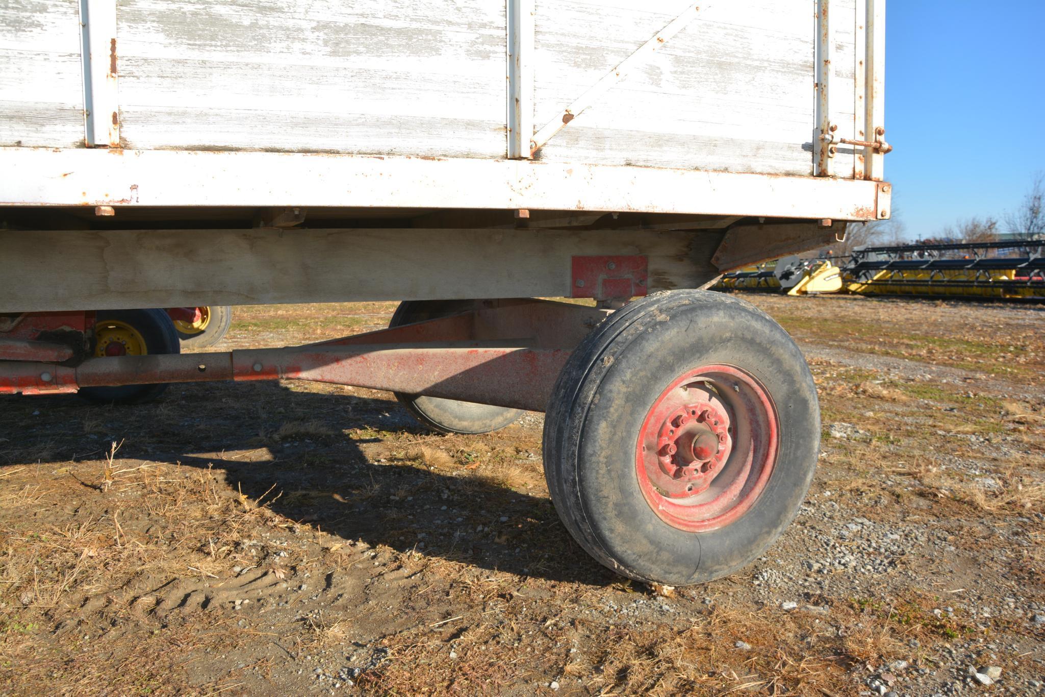 Wooden barge box wagon on Heider running gear