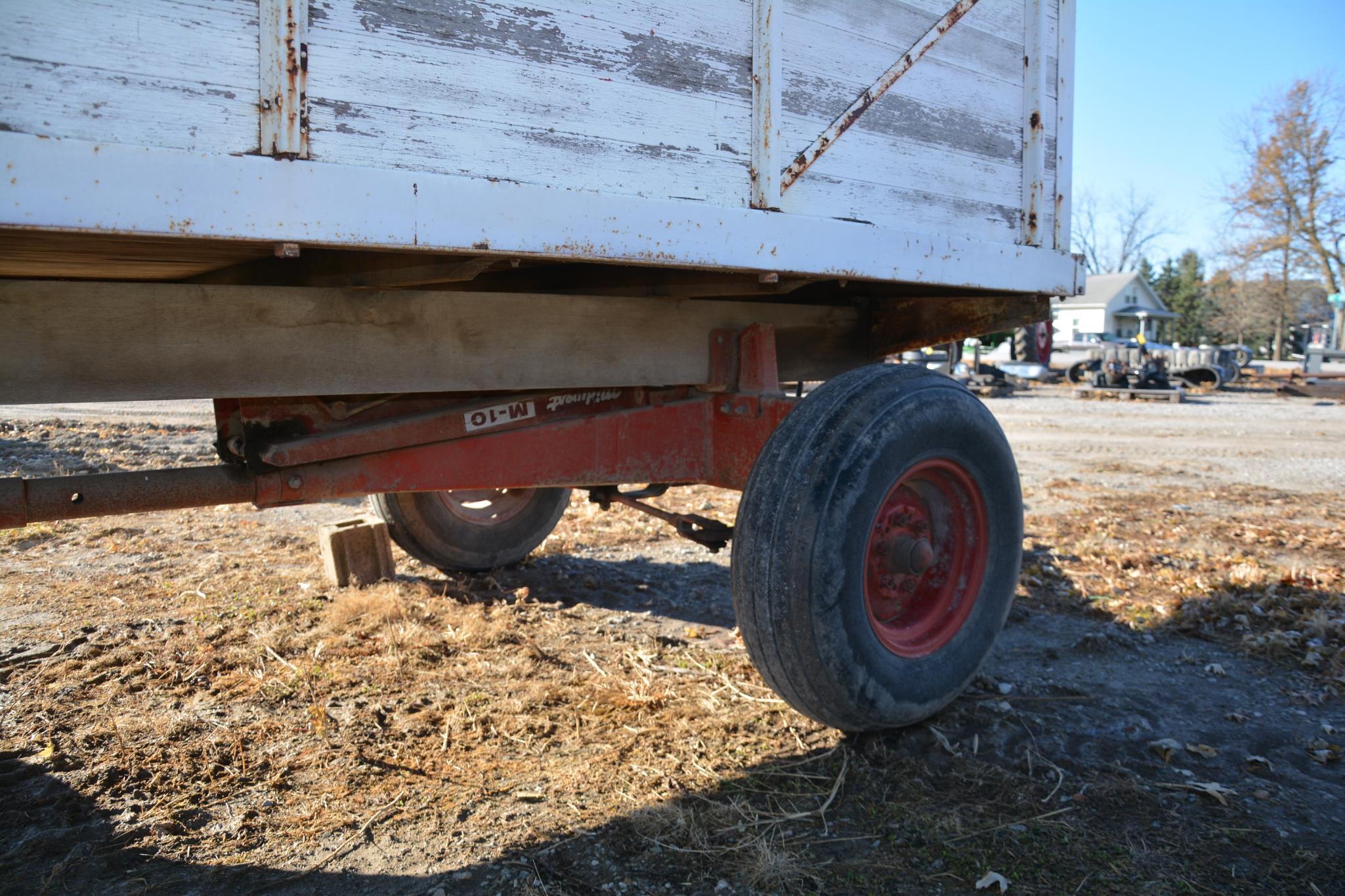 Wooden barge box wagon on Heider running gear